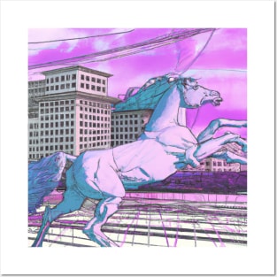Pink horse Posters and Art